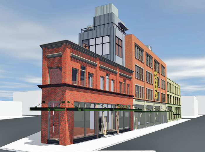 3D rendering used for a historic tax credit application.